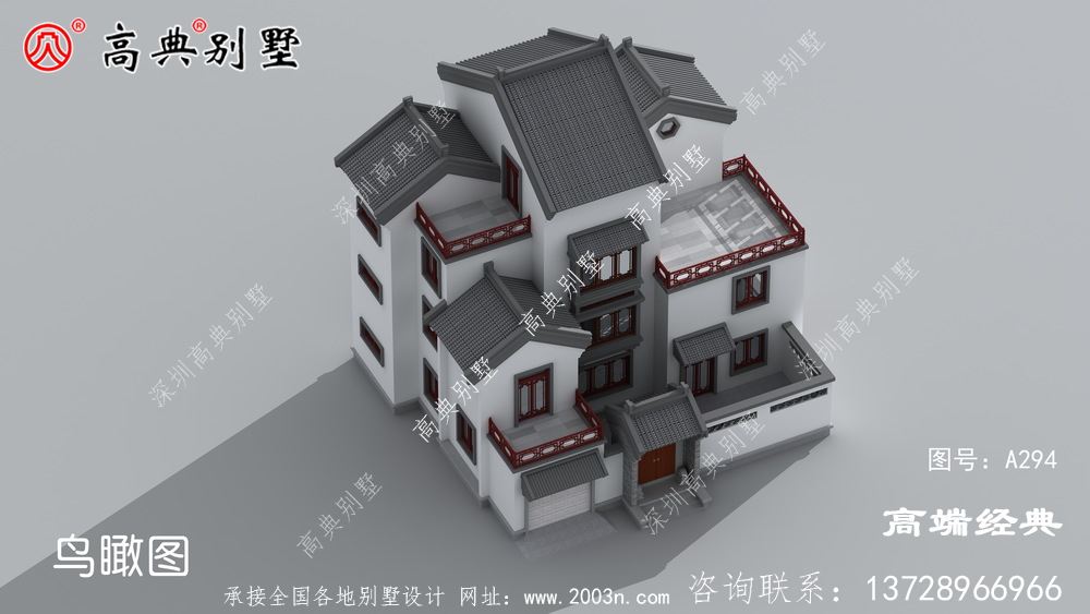 农村三层自建房经典与奢华共存的美感