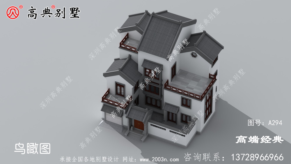 农村三层自建房经典与奢华共存的美感