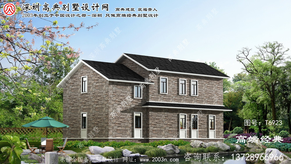 准格尔旗简欧式二楼别墅住宅设计图。