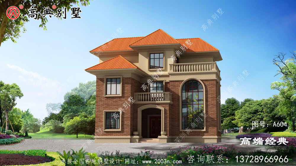 白城市别墅设计图，外观古朴耐看