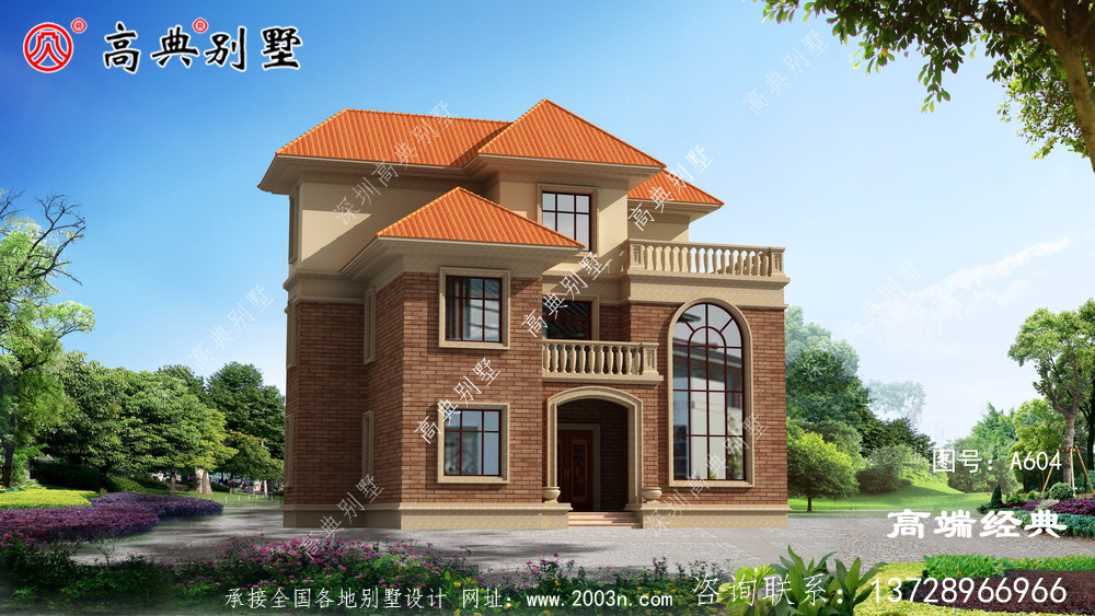 白城市别墅设计图，外观古朴耐看
