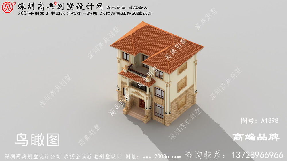 2021年 最新款 简约 大气 的三层 别墅设计图 及户型平面图 ，建造 村中的家园 ，引领 乡村 新潮流 。