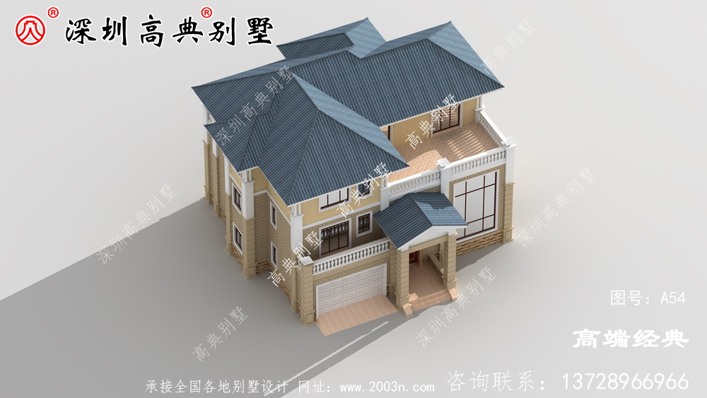 简单接地的自营住宅外观图，经济实用，最适合农村建设。